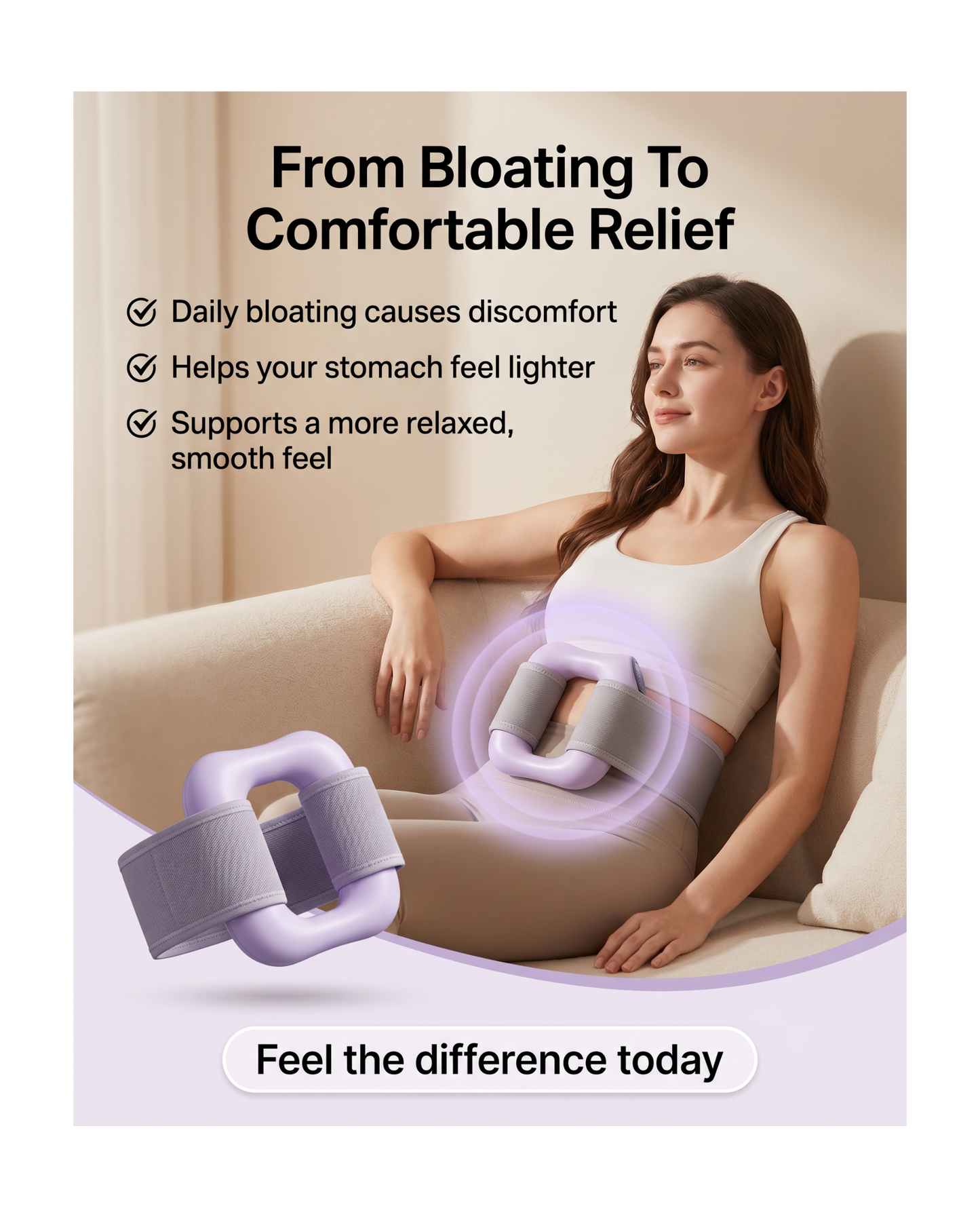 Electric Full-Body Vibration Massager, Hands-Free Cordless Design with Adjustable Strap