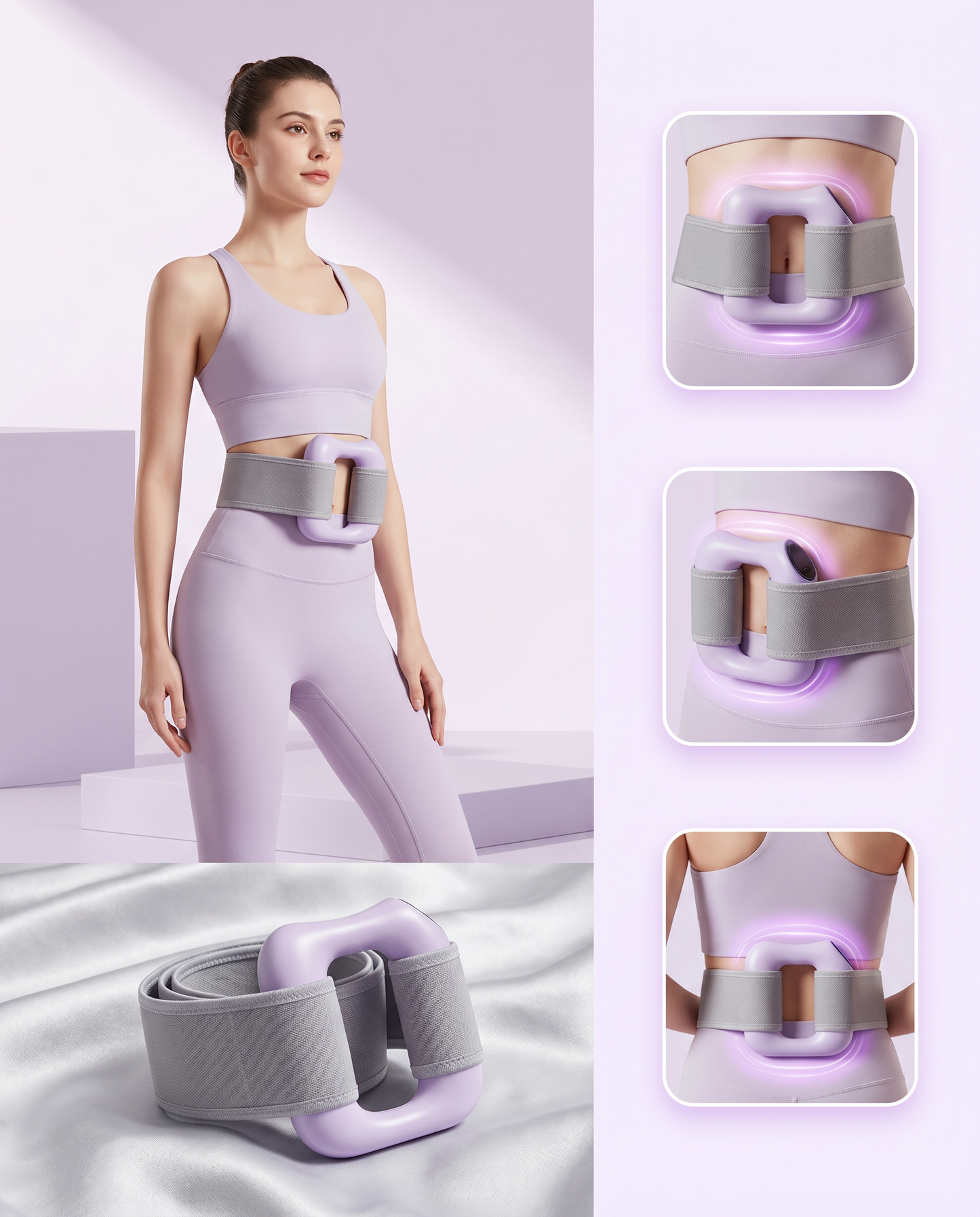 Electric Full-Body Vibration Massager, Hands-Free Cordless Design with Adjustable Strap